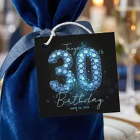 Elegant Glamorous Bling Jewel 30th Birthday Favor Tags