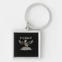 F Caw F Funny Chicken Halloween Cool Unique Style Keychain