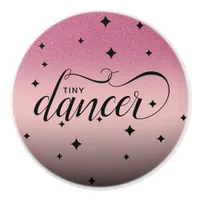 Cute Ombre Pink Glitter Starry Tiny Dancer Ceramic Knob