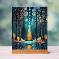 Iridescent Holiday Dream 🎄 Glowing Christmas Tree Acrylic Sign