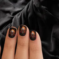 Inferno Rose Skull – Gothic Flame Minx Nail Art