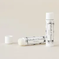 Black and White Sunflowers Wedding Favor Lip Balm