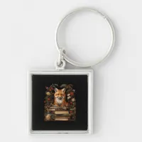 Cottagecore Aesthetic Book Lover Goblincore Retro  Keychain