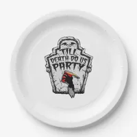 Till Death Do Us Party Classic For Halloween Paper Plates