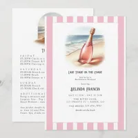 Last Toast on the Coast Beach Bachelorette Weekend Invitation