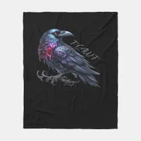 F-Caw-F Crow Classic Retro Style Fleece Blanket