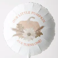 Pumpkin First Birthday Party Balloon