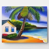 White Beach House and Blue Water Plaque