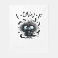 F-Caw-F Classic Retro Style Fleece Blanket