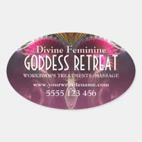 Divine Goddess Fractals Oval Promotional Stickers