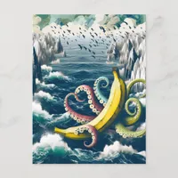 Funny Surreal Banana Octopus Postcard