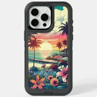 Pink and Turquoise Paradise | Beach Art iPhone 15 Pro Max Case