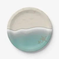 Sandy Beach Shoreline Seaside Party Caker Plates