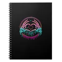 Heart Sign Skeleton Hand - Spooky Skeleton Hallowe Notebook