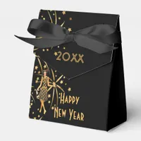 New Year's Eve black gold 1920's fireworks Favor Boxes