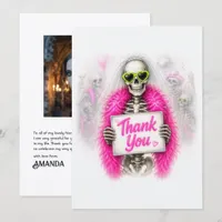 Till Death Do Us Party Skeleton Bachelorette Photo Thank You Card