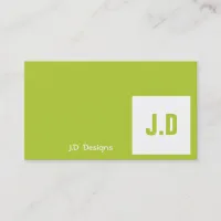 Green Monogram Business Cards