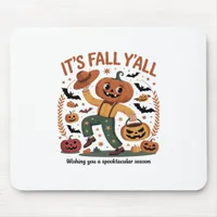 Funny Halloween Autumn Cute It’s Fall Y’all Pumpki Mouse Pad