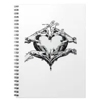 Protecting A Heart  - Skeleton Hand Heart Notebook