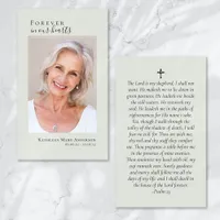 Forever in Our Hearts Photo Memorial Prayer Card