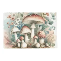 Cottage Core | Vintage Mushrooms and Flowers  Placemat