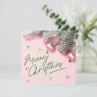 Pink Christmas Card