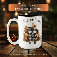 "Trick or Treat" Two-Tone Coffee Mug