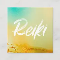 *~* Reiki Master Reiki Practitioner Energy Healer Square Business Card