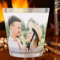Modern Custom Photo Newlywed Wedding Shot Glass
