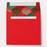 Retro Christmas Baubles Square Envelope