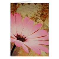 Pink flower mixed media