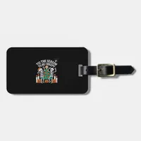 Creepy Funny Skeleton Halloween Spooky Luggage Tag