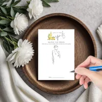 First Spritz Guess Dress Bridal Shower Game Card