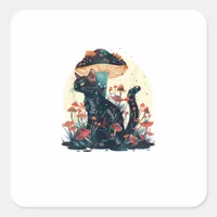 Cottagecore Aesthetic Goblincore Mushroom Fairycor Square Sticker
