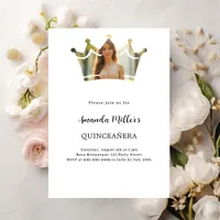 Crown photo Quinceanera Invitation