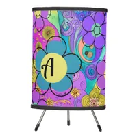 Boho Colorful Flower Print Table Lamp