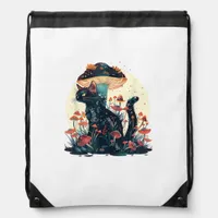 Cottagecore Aesthetic Goblincore Mushroom Fairycor Drawstring Bag