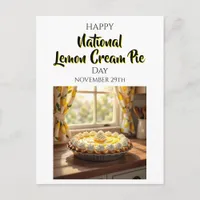 Happy National Lemon Cream Pie | Nov 29th Postcard