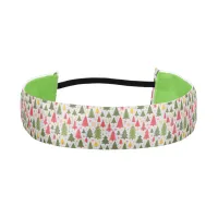 Multicolor Christmas Tree Pattern Athletic Headband