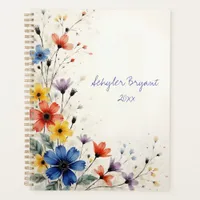 Wildflowers Floral Spiral-bound Spring Botanical Planner