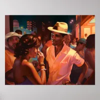 Enjoying a cool Miami night out with friends Poster