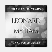 Elegant 70th Platinum Wedding Anniversary Magnet