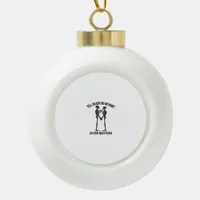 Till Death Do Us Part Valentine Minimal Aesthetic Ceramic Ball Christmas Ornament