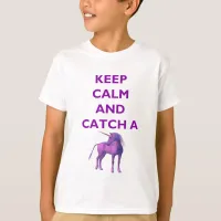 Keep Calm & Catch a Purple Unicorn Kids T-Shirt