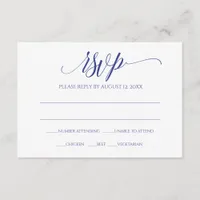 RSVP Response Card | Luxe Calligraphy (Royal Blue)