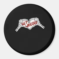 Get Wrecked Skeleton Hand Heart Classic Magnet