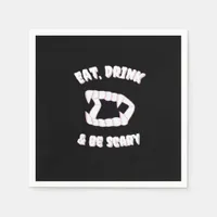 Eat Drink Be Scary Vampire Minimalist Style Napkins
