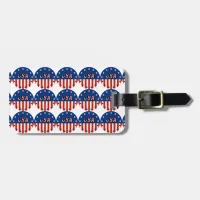 USA - American Flag & Stars in Circle Luggage Tag