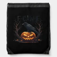 Caw-F's Spooky Pumpkin Halloween Classic Drawstring Bag