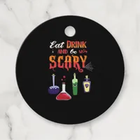 Eat Drink And Be Scary Vintage Art Favor Tags